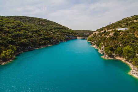 Gorge du Verdon lake in the South of Franceの写真素材