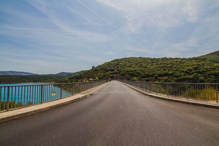 Gorge du Verdon lake in the South of Franceの写真素材