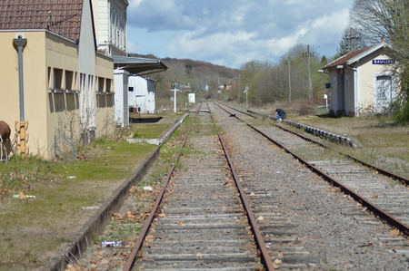 Railroad in the East of Franceの写真素材