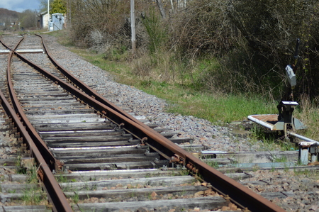 Railroad in the East of Franceの写真素材