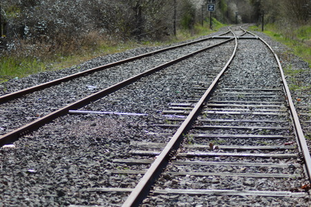 Railroad in the East of Franceの写真素材