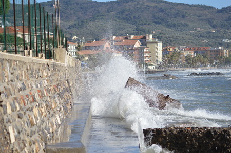 The Mediterranean sea After Stormの写真素材
