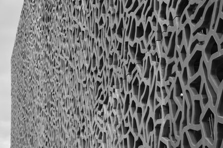 A modern building in a French townの写真素材