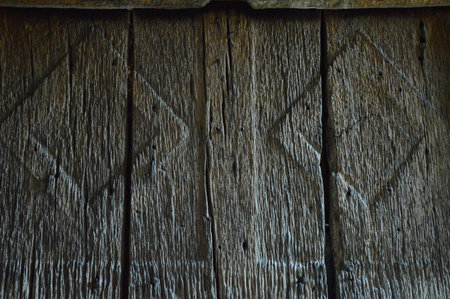 Old wooden door