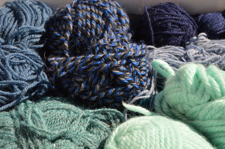 Colorful wool for knittingの写真素材