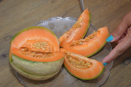 Sliced melonの写真素材