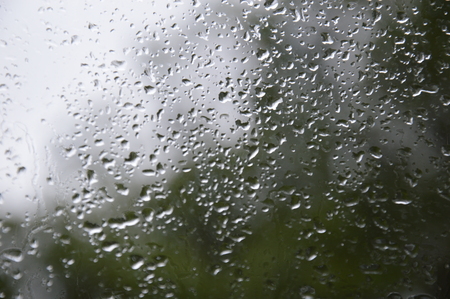 Rain drops on the windowの写真素材
