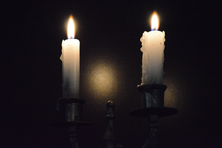 White Candlesの写真素材