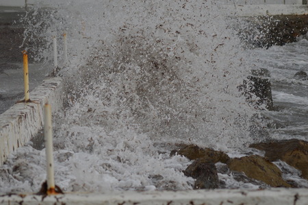 The Mediterranean sea after the stormの写真素材