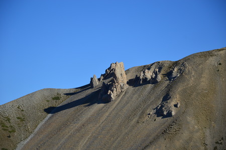 Zoom on the mountains between France and Italyの写真素材