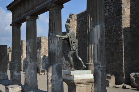 Closeup on the ruins of Pompeiiのeditorial素材
