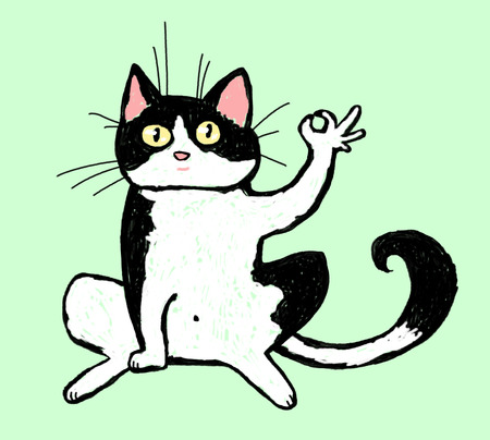 A cat that's all goodの写真素材