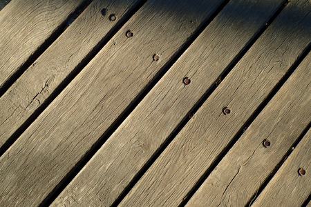 Wooden planks, striped backgroundの写真素材