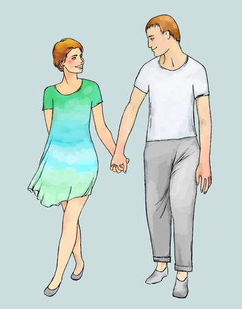Lovers walkの写真素材
