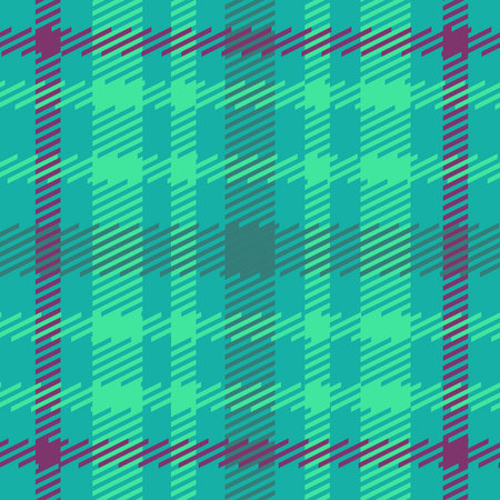 Vector seamless scottish tartan pattern in blue, green, turquoise and violet.British or irish celtic...