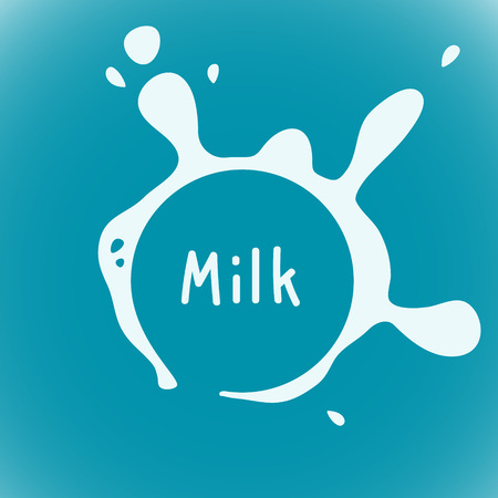 Milk, yogurt or cream blotsのイラスト素材