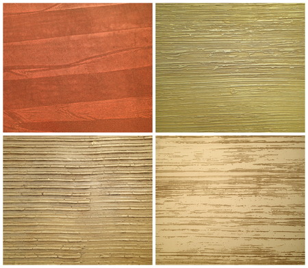 Set of textures of striped stuccoの写真素材