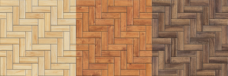 Set of high resolution seamless textures of wooden parquet. Herringbone patternsの写真素材