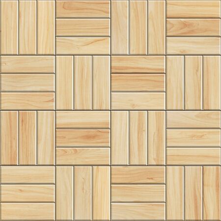 Seamless texture of checkered wooden parquet. High resolution pattern of light woodの写真素材