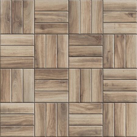 Seamless texture of checkered wooden parquet. High resolution pattern of natural woodの写真素材