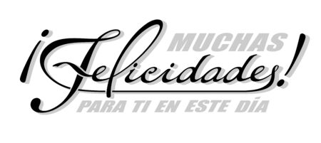 Handwritten lettering in Spanish language Muchas Felicidades - Congratulations. Vector calligraphy isolated phrase with shadowのイラスト素材