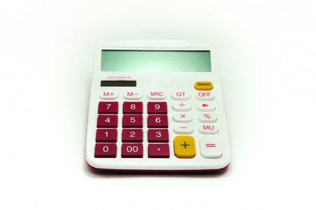Calculator  isolated on white backgroundの写真素材
