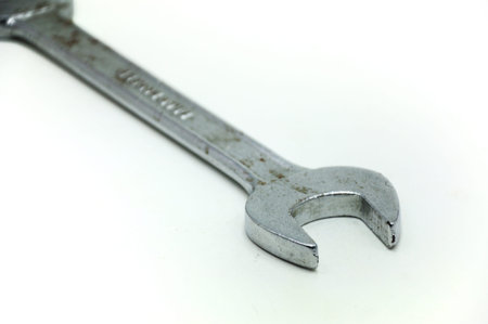 open wrench isolated on white background