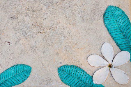 White flower on a wall. Texture backgroundの写真素材