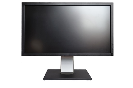 Computer LCD monitor isolated on white backgroundの写真素材