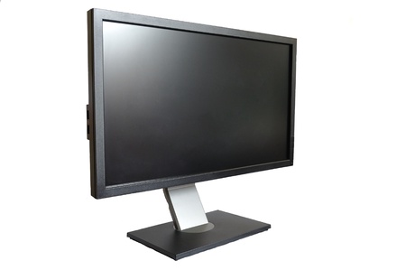 Computer LCD monitor isolated on white backgroundの写真素材