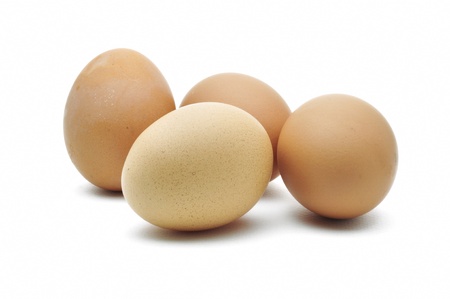 eggs are isolated on a white backgroundの写真素材