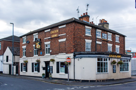 Derby UK, October, 11 2020: The Exeter Arms Public House in Derby City Centre, United Kingdom.