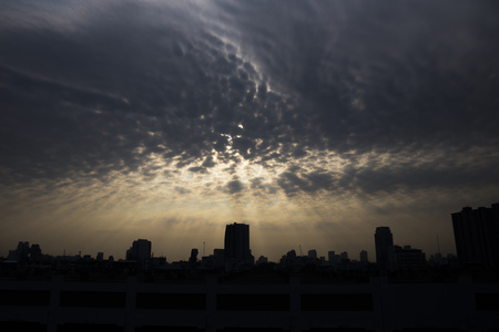 Silhouette Cityscapeの写真素材