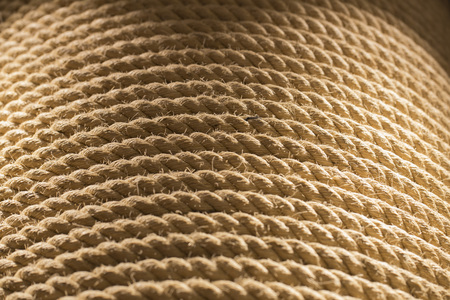 Close up Ropes on fisherman boatの写真素材
