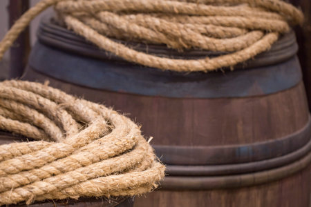 Ropes on fisherman boat