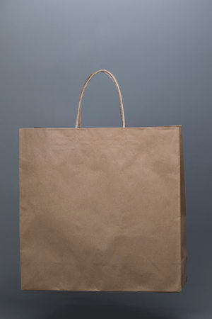 shopping bag on dark background Concept of saleの写真素材