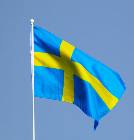 The Swedish flag in the wind - Die schwedische Flagge im Wind