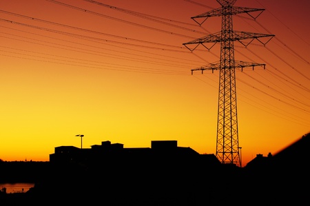 wonderful autumn sunset in lübeck siems - ¶ ner splendid autumn sunset in lübeck siemsの写真素材