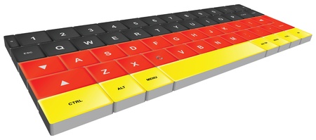 special keyboard in the colors of germany - spezialtastatur in den deutschen farbenの写真素材