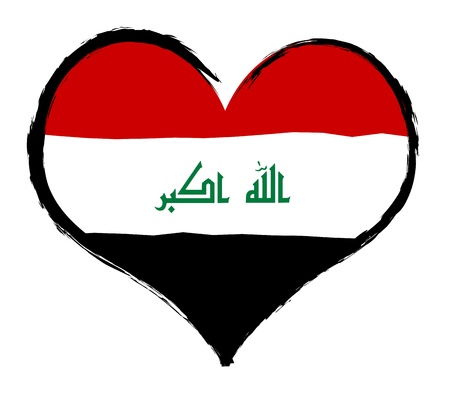 Iraq - The beloved country as a symbolic representation as heart - Das geliebte Land als symbolische Darstellung als Herzの写真素材