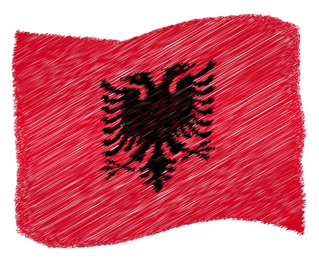 Albania - The beloved country as a symbolic representation as heart - Das geliebte Land als symbolische Darstellung als Herzの写真素材