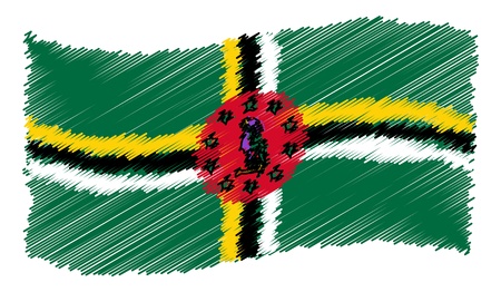 Sketch - Dominica - The beloved country as a symbolic representation as heart - Das geliebte Land als symbolische Darstellung als Herzの写真素材