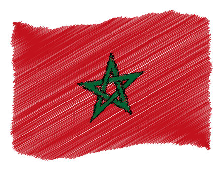 Morocco - The beloved country as a symbolic representation as heartの写真素材