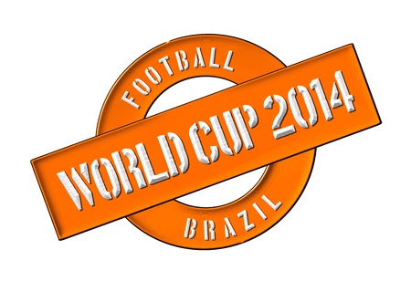Illustration of the World Cup 2014 in Brazil as Banner for your presentation, website, inviting...のeditorial素材