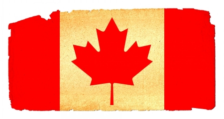 Cool, grungy flag of Canada to use for presentations and webの写真素材
