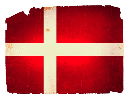 Cool, grungy flag of Denmark to use for presentations and webの写真素材