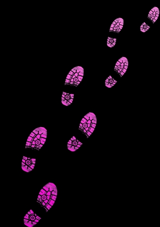 Illustration of Footsteps in one direction to use for presentations and moreの写真素材