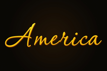 America as a kind of golden illustration to use for web and presentationsの写真素材