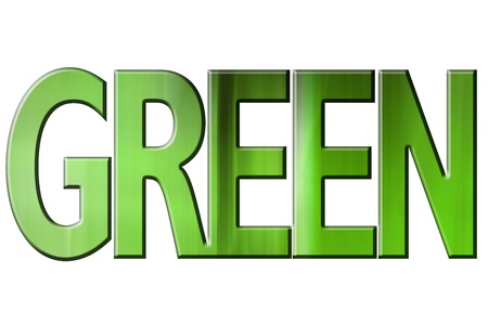 Green written in Green letters on mystique backgroundの写真素材