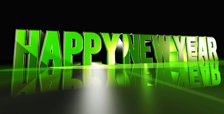 Colorfull illustration in 3D with Happy New Year Greetingの写真素材